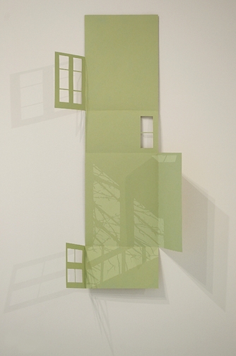 acrylic paint on handcut and shaped paper