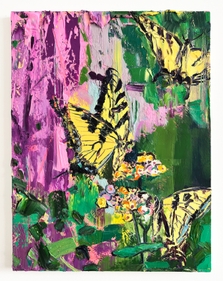 Three Swallowtails on Lantana