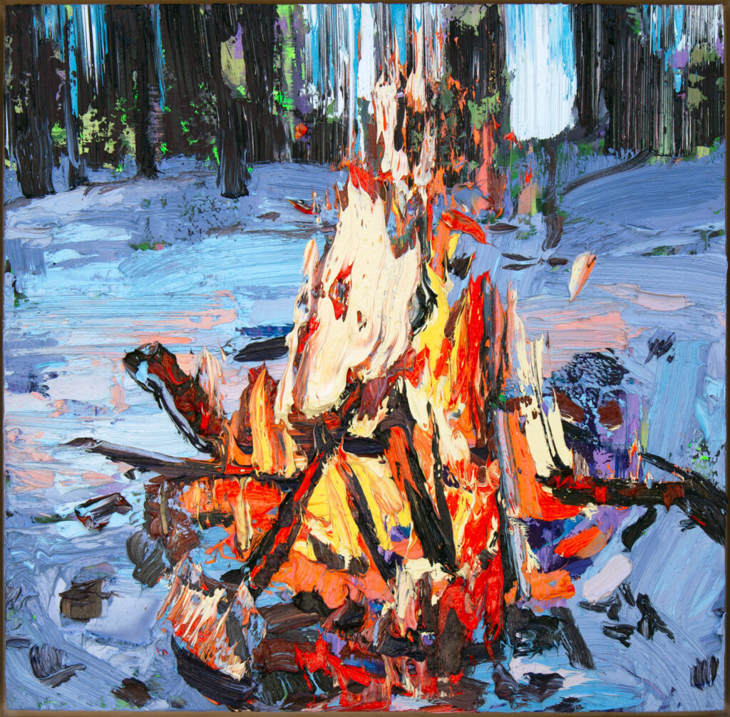Campfire in the Snow
