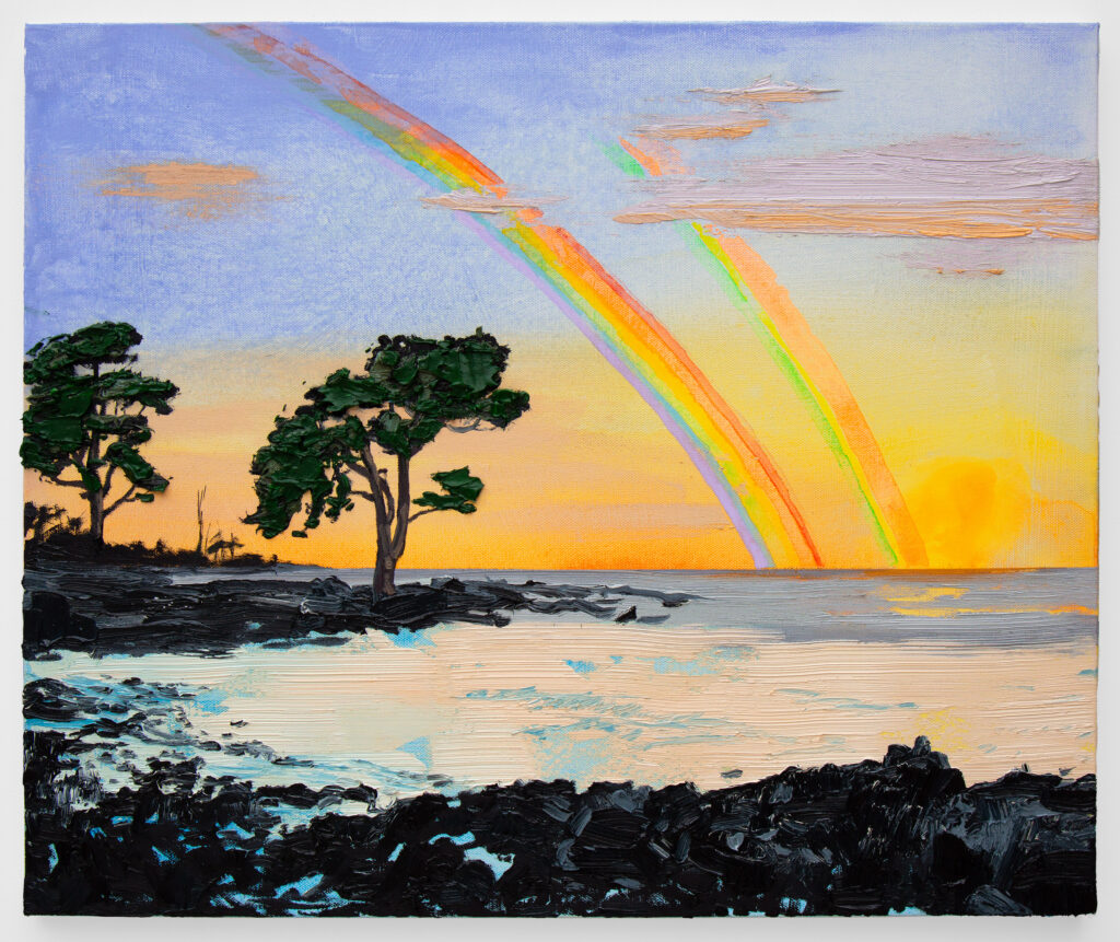 Surf Point Sunrise with Double Rainbow