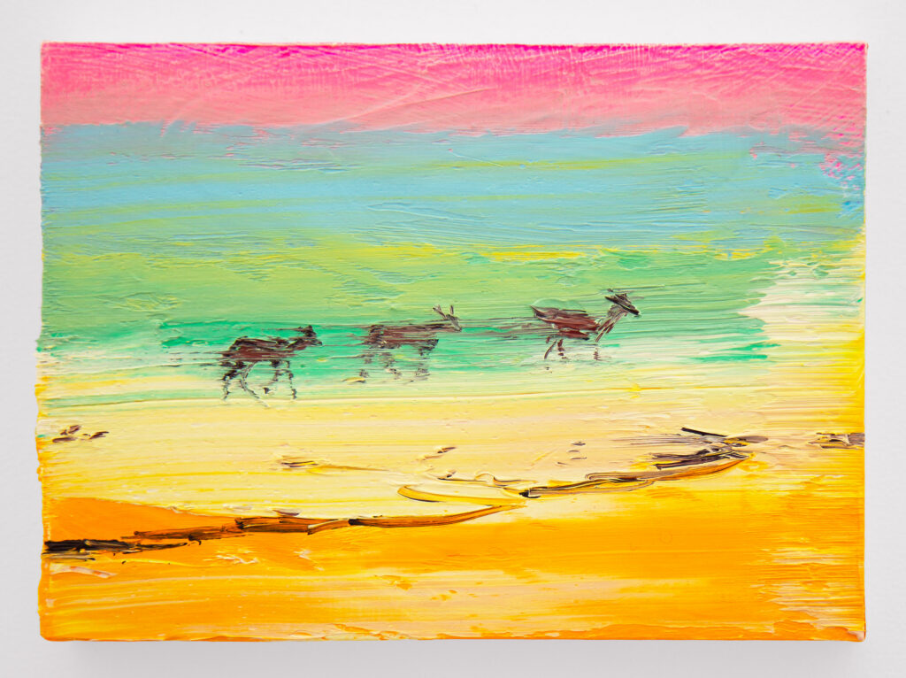 Beach with Three Does II