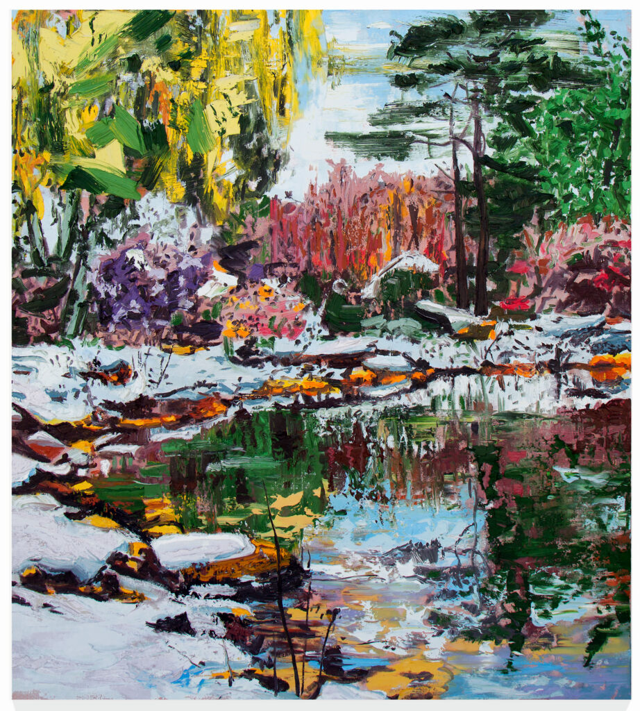 Pond with Early Snow