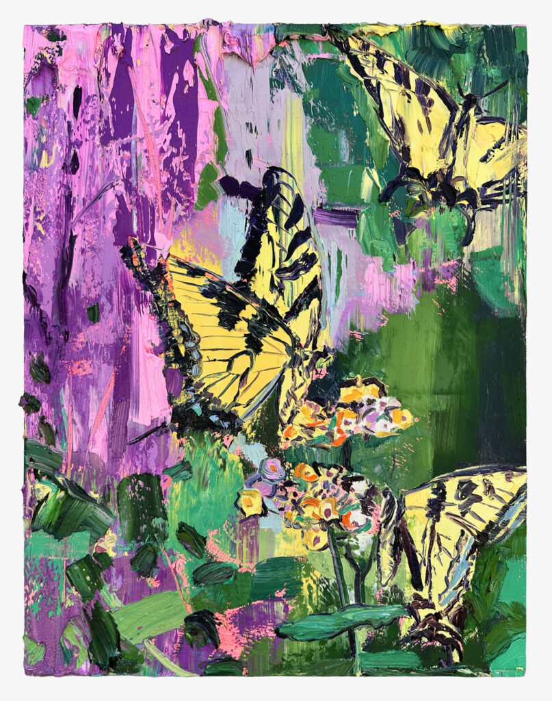 Three Swallowtails on Lantana