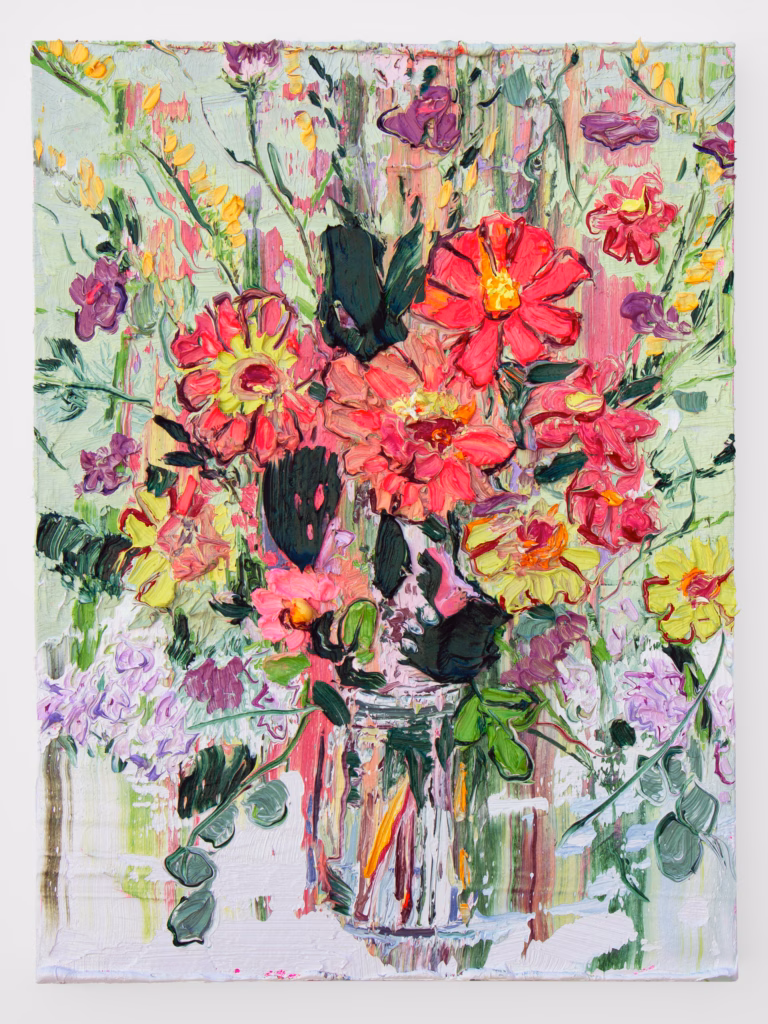 Late Summer Bouquet with Zinnias and Cosmos